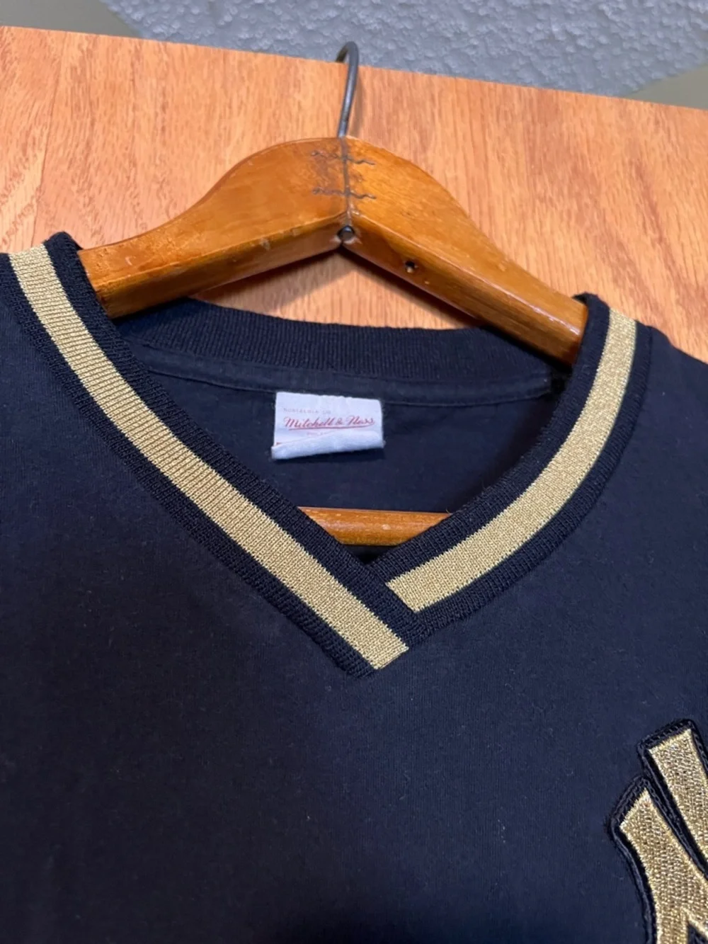 Mitchell & Ness Black & Gold NY Yankees Short Sleeve Tee